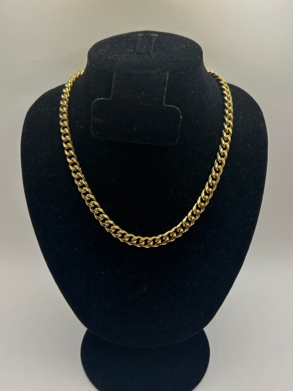 Unisex Cuban Link Chain Real Gold 20 Inch Plated 7mm Everyday Waterproof